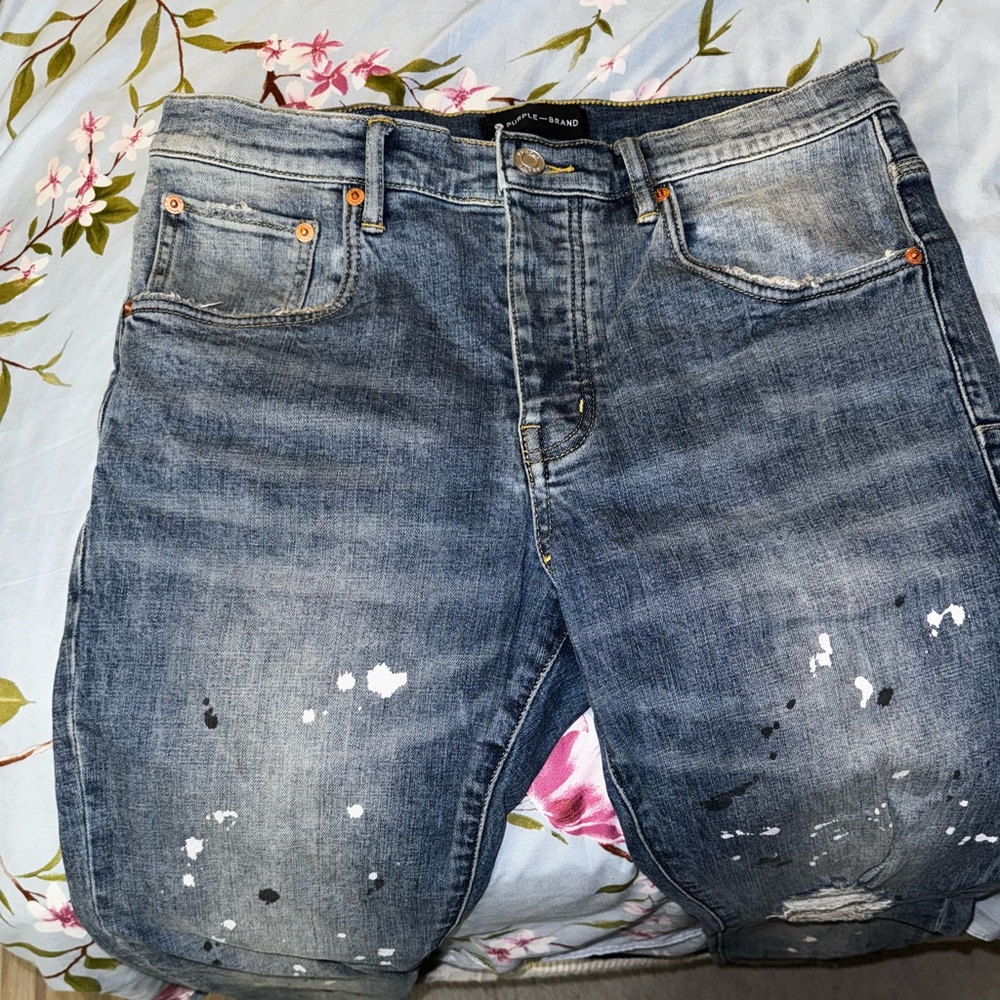Purple skinny jean for men